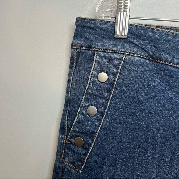 J Jill Denim Womens York Bootcut Jeans Sz 16 Med Wash Flat Front Boho Mid Rise - Picture 4 of 9